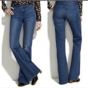 𝅺ALEXA Chung wide flare leg Jeans mid rise Size 24 blue